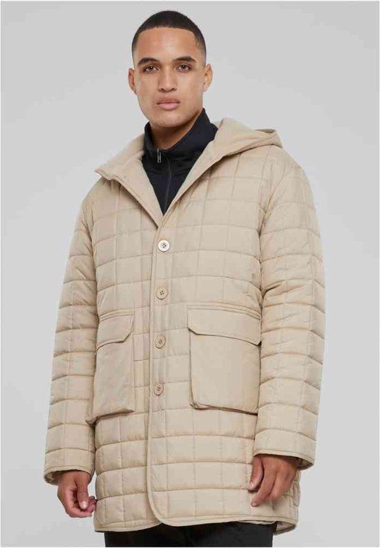 Urban Classics Polar Fleece Lined Parka - Men - Beige - 3XL