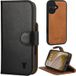 iPhone Coque en Cuir pour iPhone 17 (avec protection amovible et compatible MagSafe) - Noir