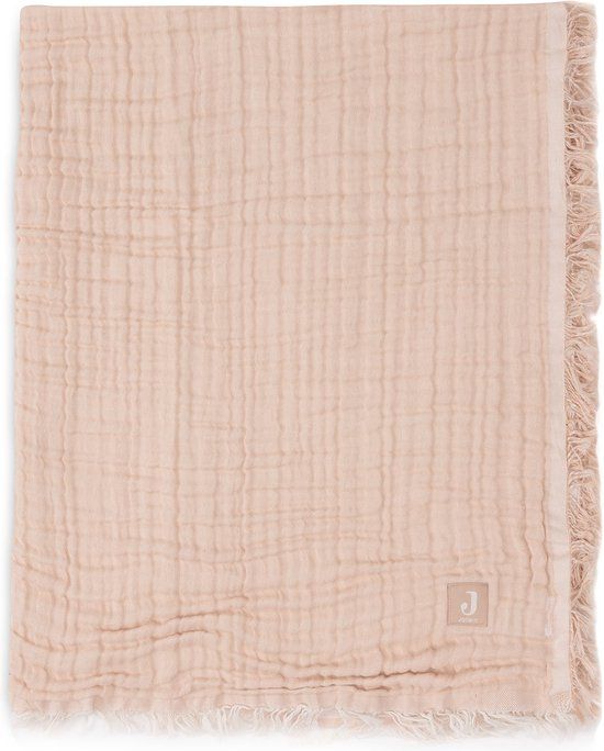 Jollein Baby Deken Ledikant 120x120cm Fringe - Moonstone/Ivory - GOTS