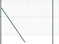 vidaXL Euro-hek met grondbevestiging 10 x 1,6 m PVC-Coated Staal Groen