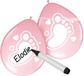 Folat Ballons à écrire Bébé Fille - Rose - 6 pièces