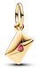 Pandora Moments Gold Plated Hangende Envelop Liefdesbrief Bedel - 762606C01