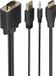 AISENS A115-1009 adaptateur de câble vidéo 2 m VGA (D-Sub) + 3.5 mm + USB Type-A HDMI Type A (Standard) Noir