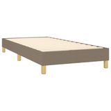 vidaXL Boxspringbed met matras, taupekleurig, stof, 160x200 cm