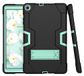 Samsung Tabs6 Lite10.4 (2020) (SH-P610/P615)/Tab S6 Lite 10.4 P613/P619 2022 hoes met kickstand, duurzame, harde hybride harde hybride beschermhoes van hard hybride (Black+Aqua