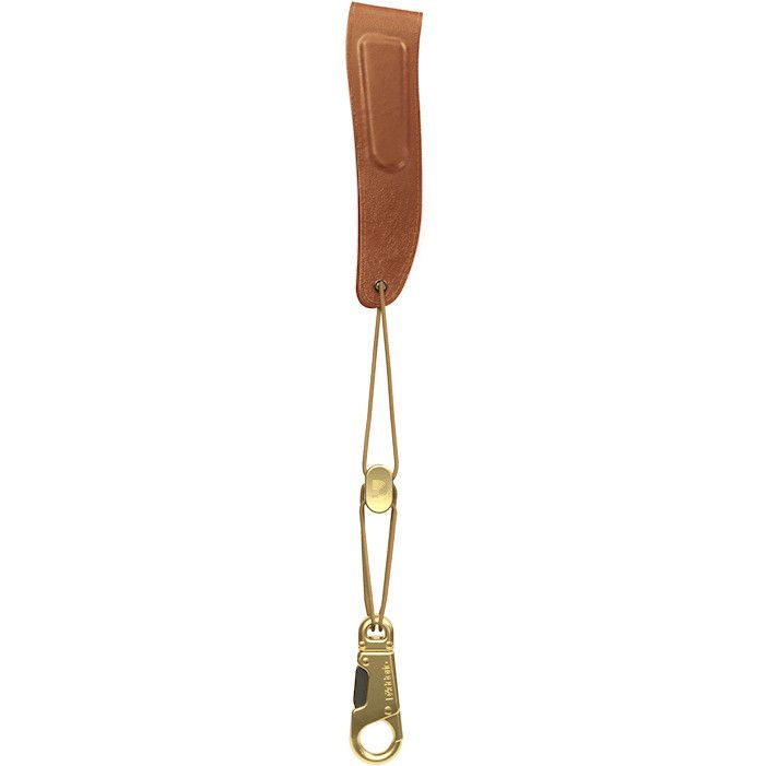 Rico D'Addario Woodwinds DWLSBR-LG Padded Leather Neck Strap Brown Brass