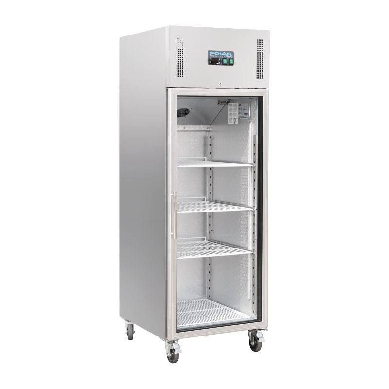 Polar Gastro 1 deurs koeling met glazen deur 600 ltr