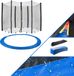 AREBOS Filet de sécurité pour trampoline + housse de protection de bord 244 cm