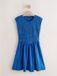 Next - Dames - Jersey mini-jurk met kapmouwtjes en aangerimpeld lijfje - Blauw