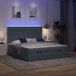 Maison Exclusive - Cadre de lit ottoman en velours gris foncé, pour matelas 180x200 cm
