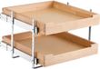 Vevor Uitschuifbare 2-laags Kastorganizer Kastladeplank 393x533x76mm met Softclose-mechanisme, Houten Schuifladebodem en Zijmontage, voor Keuken en Badkamer