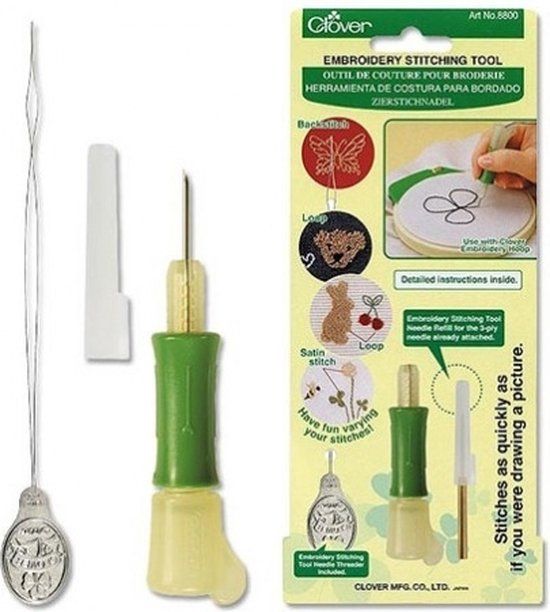 Clover Punch Needle Set - Embroidery Stitching Tool - Grijs