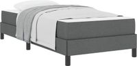 vidaXL Boxspringbed Donkergrijs 100 x 200 cm Stof