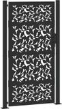 vidaXL Poort met bladontwerp 100x175 cm staal zwart