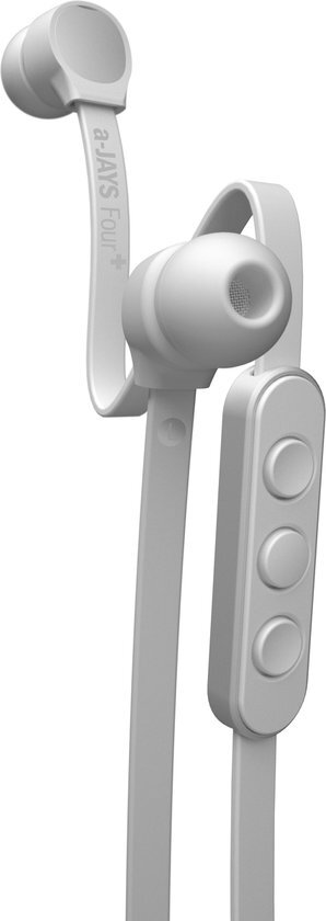 Jays a- Four+ - In-Ear Koptelefoon - Gemaakt voor Apple iOS iPod / iPhone / iPad - Wit & Zilver