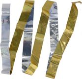 Gerimport Dans / turn lint - 44 cm - geel / zilver