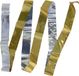Gerimport Dans / turn lint - 44 cm - geel / zilver