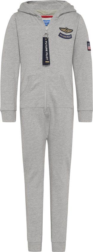Wick Wings USA Pilot Onesie Jumpsuit - Grey Heather - Kids 110/116