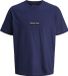 Jack & Jones T-shirt Jornorrebro Emb Tee Ss Crew Neck No 12282892 Ocean Cavern Mannen Maat - L