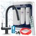 Ari robinetterie de cuisine 3 voies Slender, noir mat, robinet d'évier extractible, incluant le système de filtration d'eau Aquaphor Ro-202S Pro