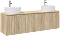 vidaXL Badkamerkastenset 3 st Sonoma Eiken 49,5 x 44,5 x 65 cm