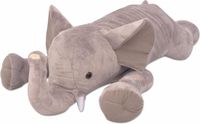 vidaXL Knuffelbeest olifant XXL 95 cm Grijs