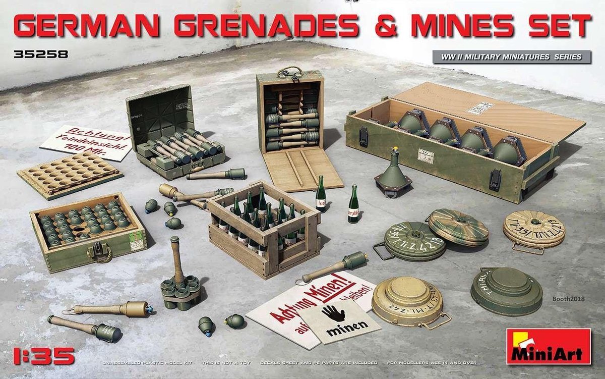 MiniArt MiniArt 35258 German Grenades & Mines Set modelbouwaccessoires, verschillende