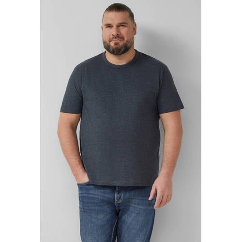 s.Oliver Big Size regular T-shirt donkerblauw