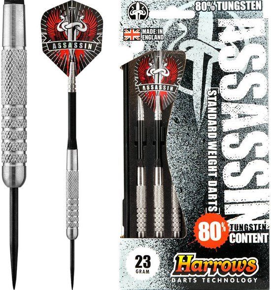 Harrows Assassin 80% Tungsten Steeltip Dartpijlen - 23gr - Multicolor