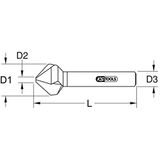 KS Tools 336.0202 HSS TiN Kegel-en verzinkboor 120°, 8,3mm