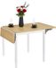 Merkloos Relaxdays Eettafel - 120x76x78 cm - naturel wit