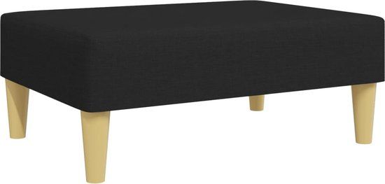 vidaXL Voetenbank 77x55x31 cm stof zwart