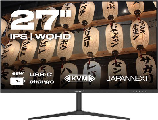 JAPANNEXT JN-IPS27WQHDR-C65W computer monitor 68,6 cm (27\") 2560 x 1440 Pixels Wide Quad HD LCD Zwart