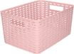 Plasticforte Opbergmand - Kastmand - rotan kunststof - oudroze - 10 Liter