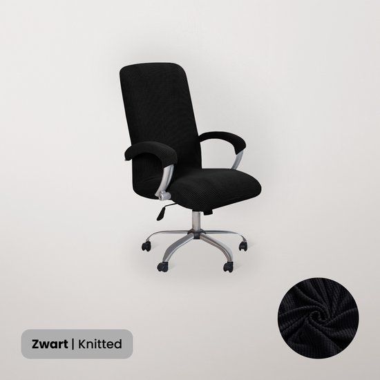 BankhoesDiscounter Bureaustoel Hoes - Zwart - Stoelhoes voor Bureaustoel