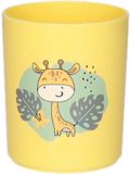 Plasticforte Onbreekbare Drinkbekers - Kunststof - 350 ml - Geel - Giraf - Kinderen
