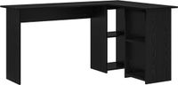 vidaXL Bureau Zwart Eiken Bewerkt Hout 142 x 102 x 73 cm