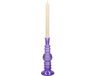 Merkloos Bougeoir Florence - verre violet - côtelé - D8,5 x H23 cm