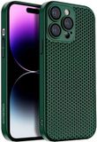 Merkloos Apple iPhone 15 Pro Max Honingraat Back Cover Groen