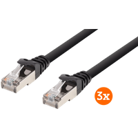 BlueBuilt Netwerkkabel FTP CAT6 5 meter Zwart 3-Pack