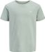 JACK & JONES JREBREBEL LOGO TEE SS CREW NECK NOOS JNR T-shirt garçon Manches courtes Coton Gris Aqua Coupe droite