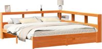 vidaXL Bed Wasbruin Massief Vurenhout 200 x 200 cm
