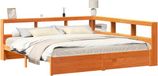vidaXL Bed Bruin Massief Vurenhout 200 x 200 cm