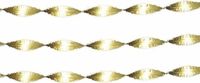 Haza-Witbaard Crepepapier slinger - 2x - goud - 6 meter - feest versiering