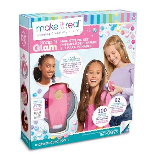 MAKE IT REAL Haarstylingsset Snap 'N Glam, creatief speelgoed