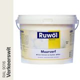 Ruwol Muurverf binnen en buiten Mat Verkeerswit (RAL 9016) 5 liter