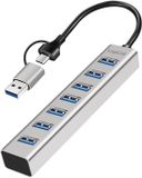 LogiLink UA0441 UA0441 USB-hub 7 poorten USB-A USB 3.0 5 GBit/s Aluminium