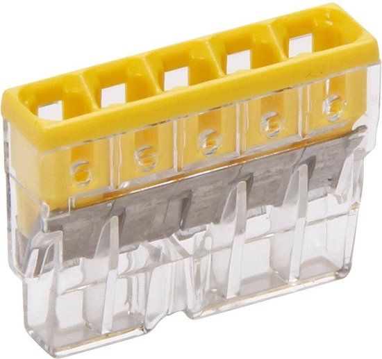 Wago lasklemmen 5p 400V geel (10st)