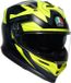 AGV K7 Glimpseet Integraalhelm - Zwart/Grijs/Fluoriserend geel - Maat XL