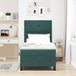 Maison Exclusive - Lit boxspring à LED avec tête de lit, vert foncé, 80 x 200 cm, velours
